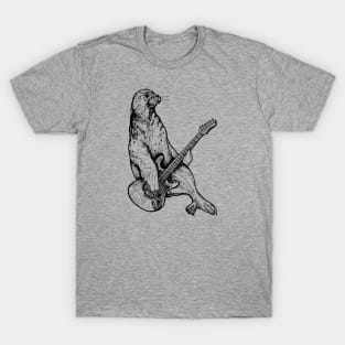 SEEMBO Sea Lion Playing Guitar Guitarist Musician Music Band T-Shirt